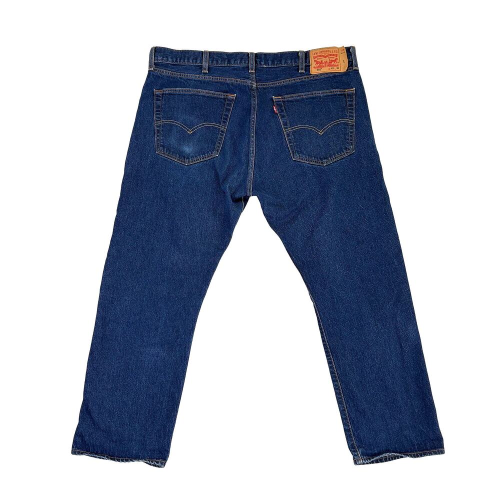 Levi’s 501 Original Fit Jeans Mens 42x30 Dark Wash Button Fly Straight Leg Denim